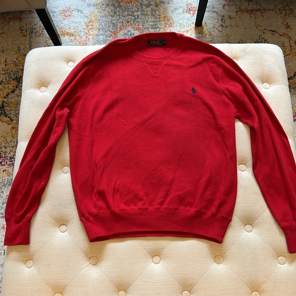 Men’s size large red polo sweater - Picture 1 of 5
